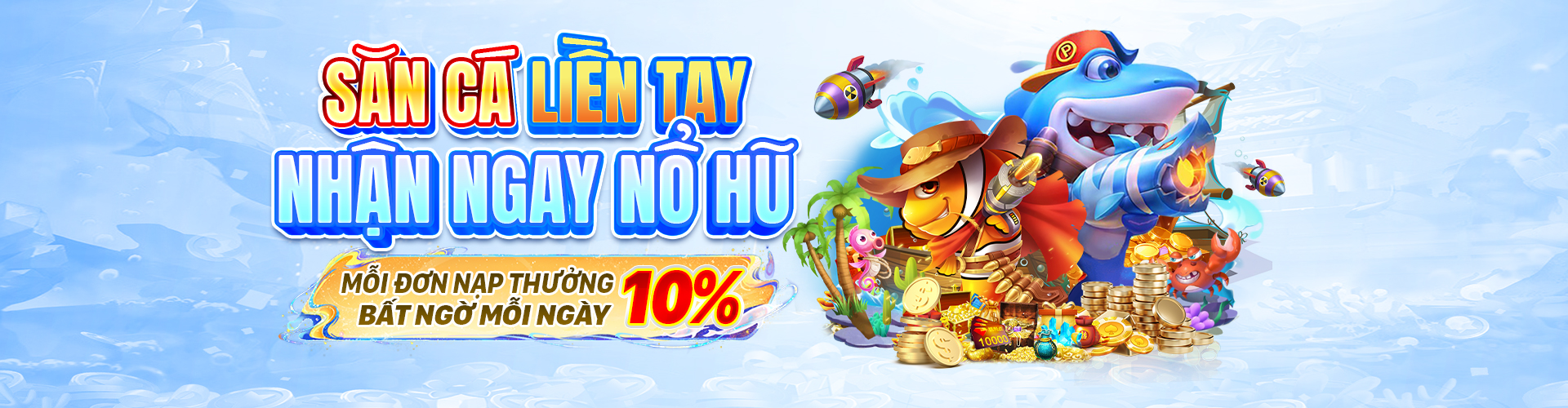 Hình ảnh giao diện game bắn cá với đồ họa đại dương sống động, nhiều loại cá và vũ khí, minh họa trò chơi bắn cá tại BI88.