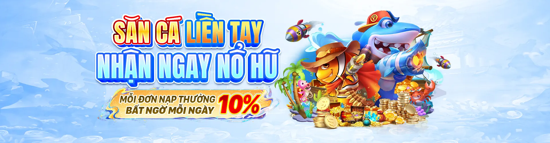 Hình ảnh giao diện game bắn cá với đồ họa đại dương sống động, nhiều loại cá và vũ khí, minh họa trò chơi bắn cá tại BI88.